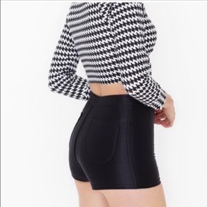 American apparel disco shorts black